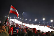 Nur ein kurzer Weg vom CityHouse zum Nightrace in Schladming
